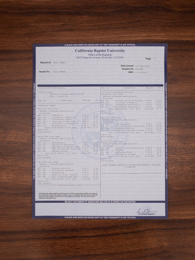 College University Match Transcripts
