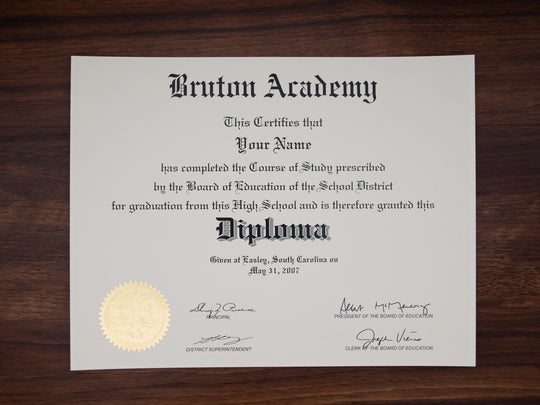 Stock Design High School Diplomas