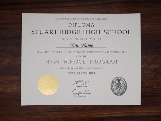 Stock Design High School Diplomas
