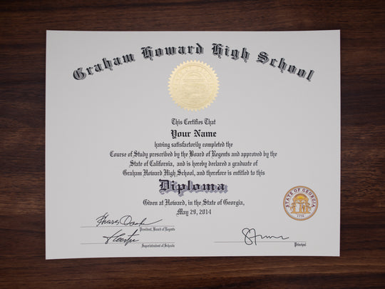 Stock Design High School Diplomas