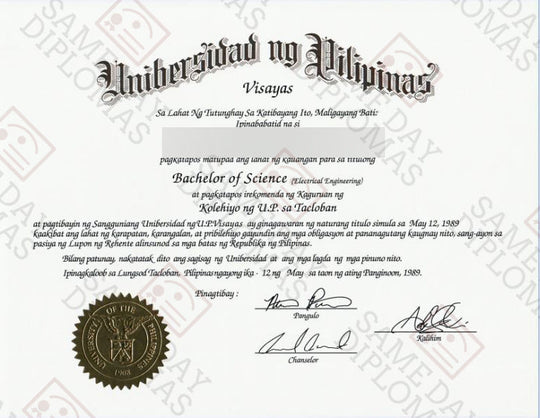 College and University Match Diploma From Philippines