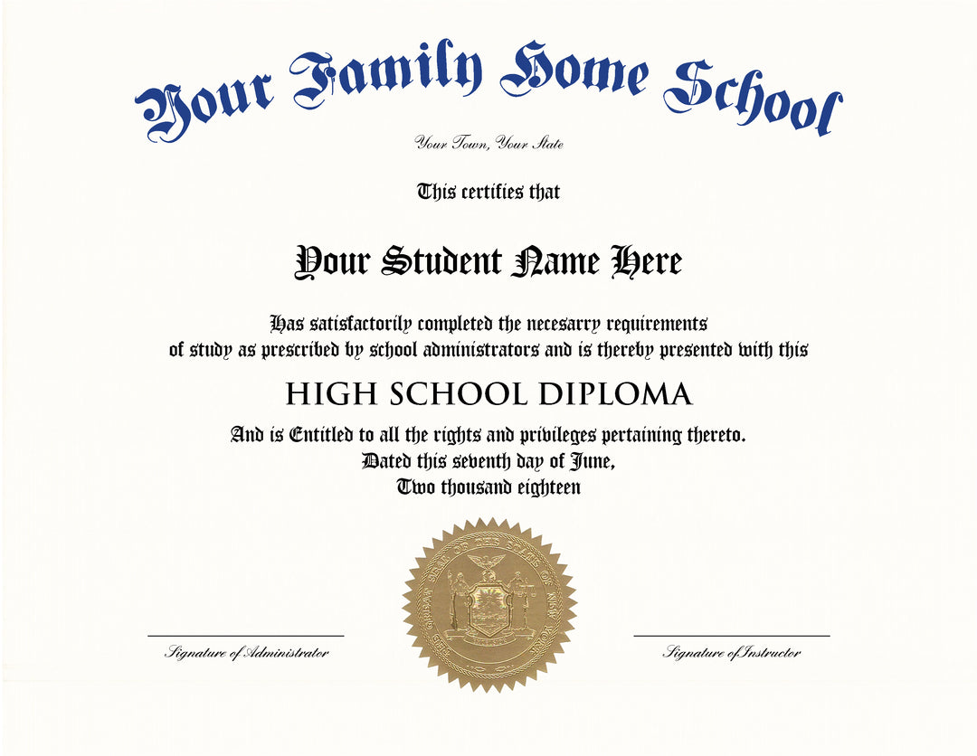 Homeschool Diploma Layout 3