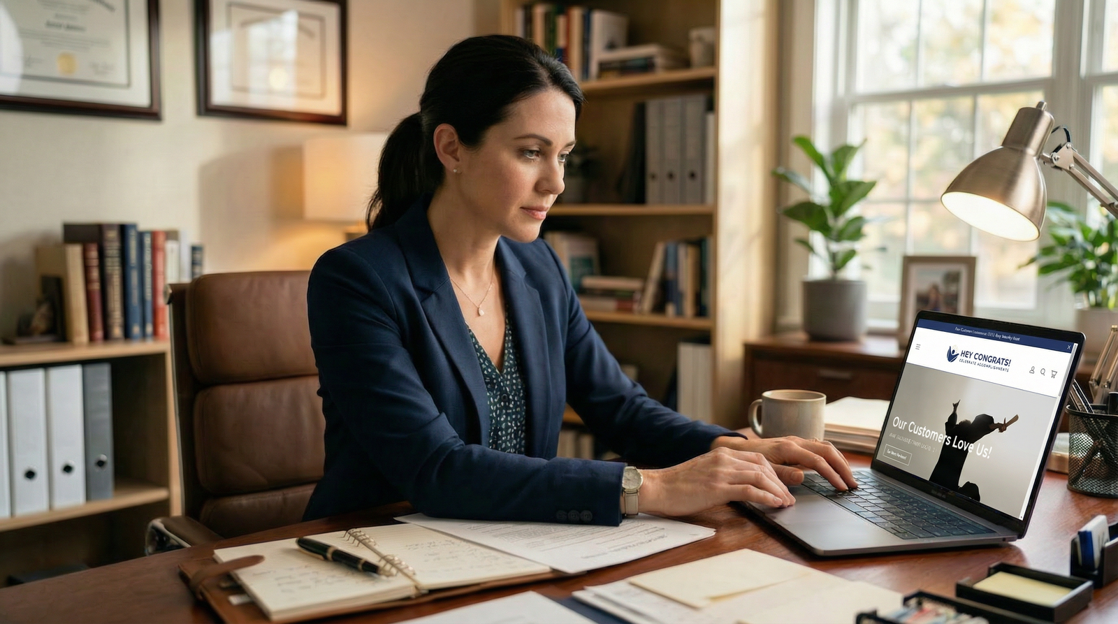 Person reviewing diploma certificate documents at a desk with a laptop — Buy Diploma Online guide