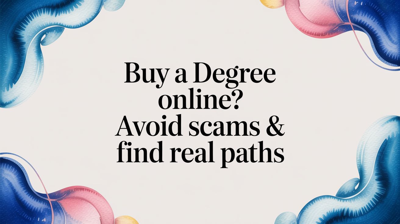 Buy a Degree Online? Avoid Scams & Find Real Paths