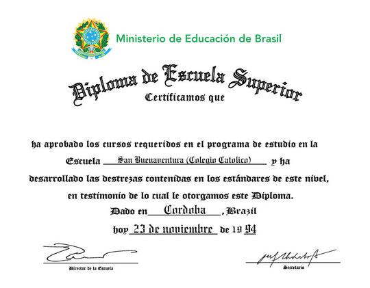 Spanish Secondary Certificate