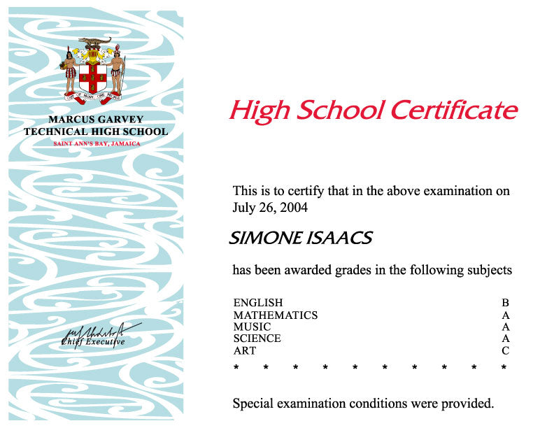 Spanish Secondary Certificate