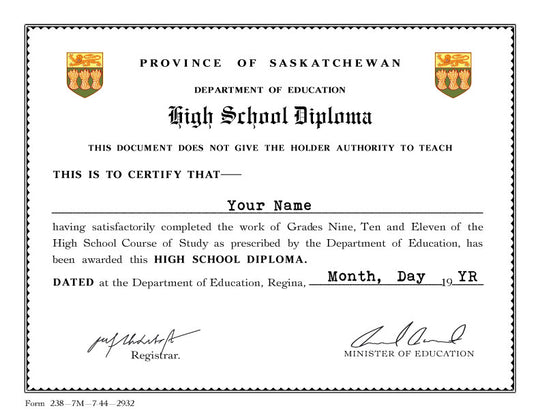 Secondary School Canada Diplomas