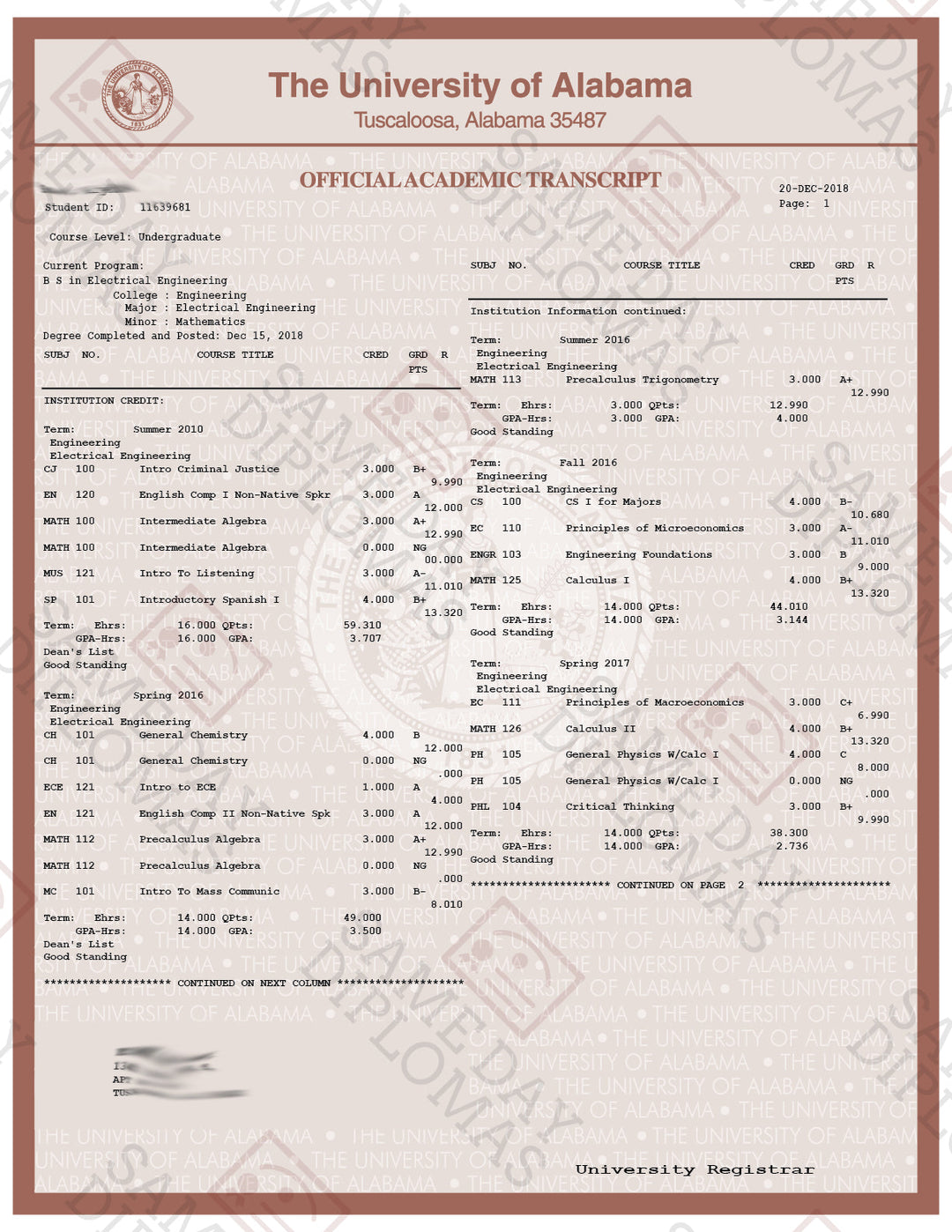 College & University Match Diploma, Degree & Match Transcripts, USA