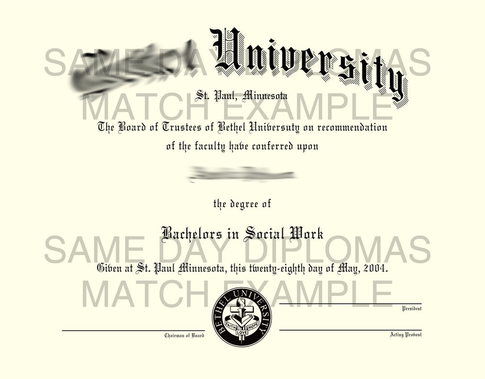 College & University Prop Match USA Diploma
