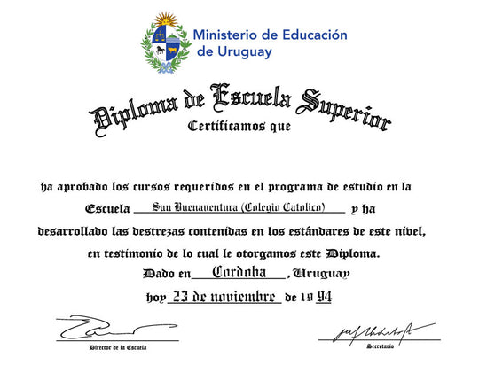 Spanish Secondary Certificate