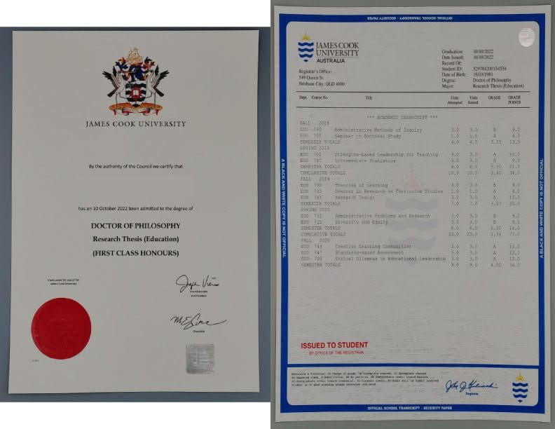 Australia College/University Diploma and Transcript Package – Hey Congrats!