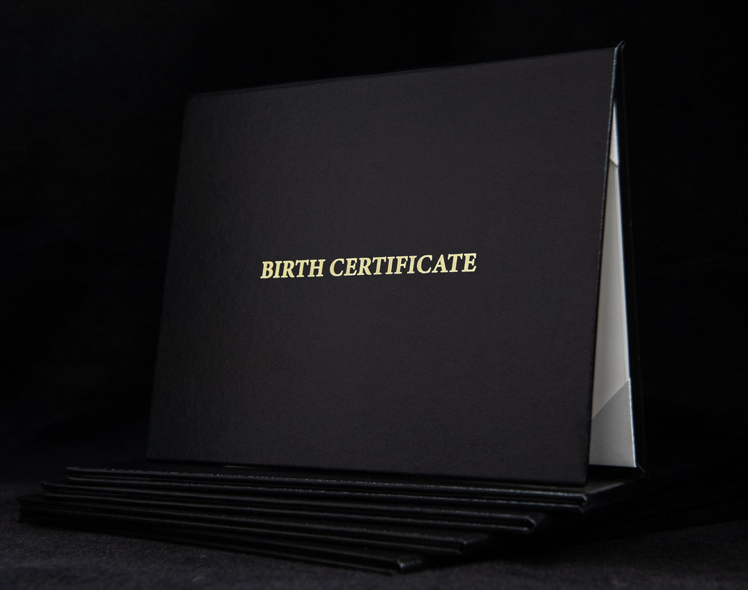 Birth Certificate Engraved Cover