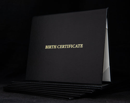 Birth Certificate Engraved Cover