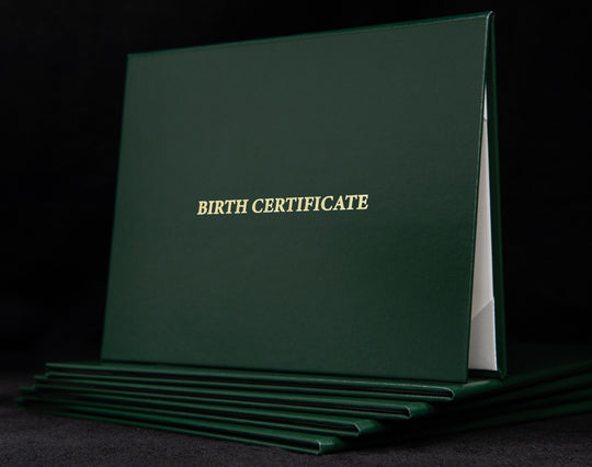 Birth Certificate Engraved Cover