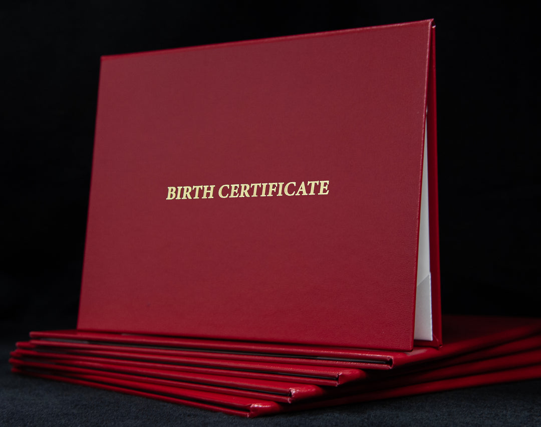 Birth Certificate Engraved Cover