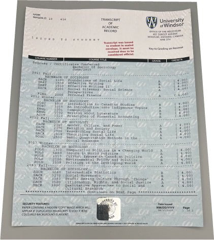 Canada College/University Transcripts - Hey Congrats!