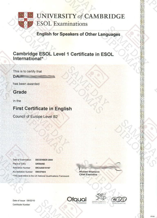 Buy Cambridge ESOL Diploma | Entry Level Certification – Hey Congrats!
