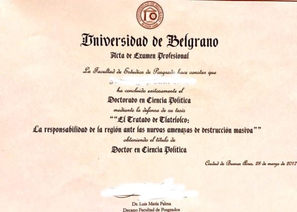 College and University Match Diploma From Argentina - Hey Congrats!