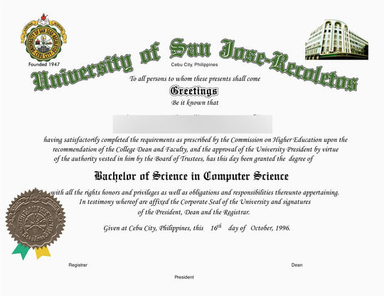 College and University Match Diploma From Philippines - Hey Congrats!