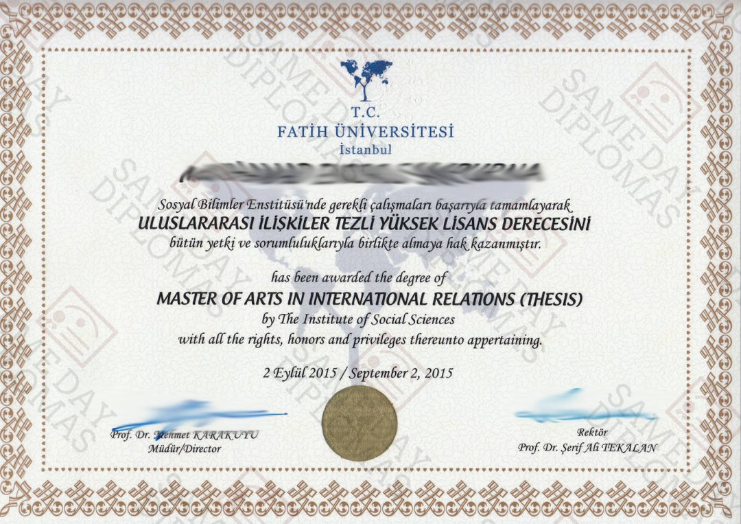 College and University Match Diploma From Turkey - Hey Congrats!
