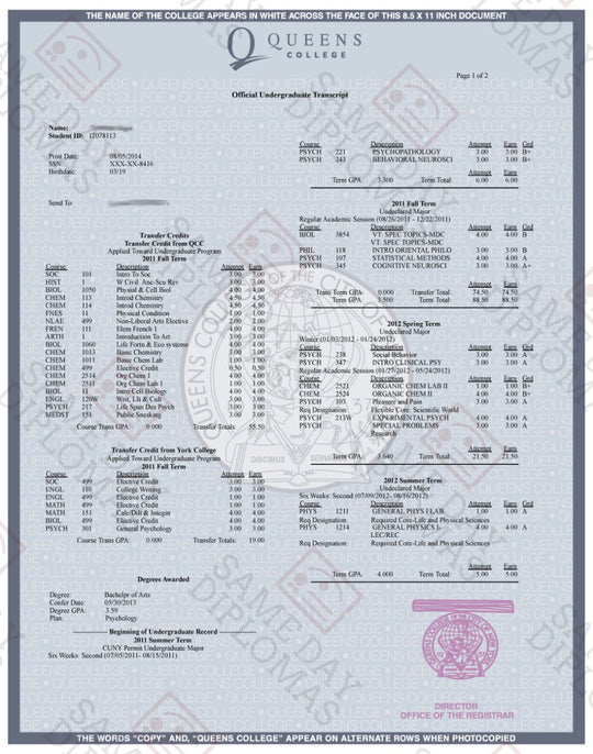 College University Match Transcripts - Hey Congrats!