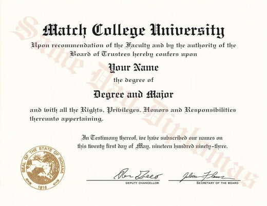 Match diploma and transcript sample 3