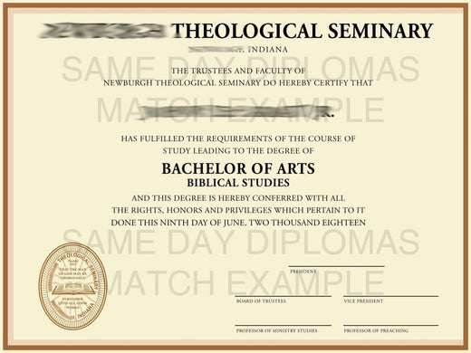 Match diploma and transcript sample 8