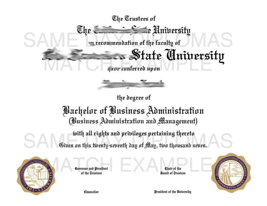 Match diploma and transcript sample 10
