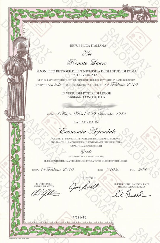 Diplomi di laurea in college e università falsi in Italia - Hey Congrats!