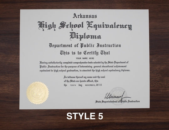 GED certificate replacement for lost or damaged diplomas Style 5