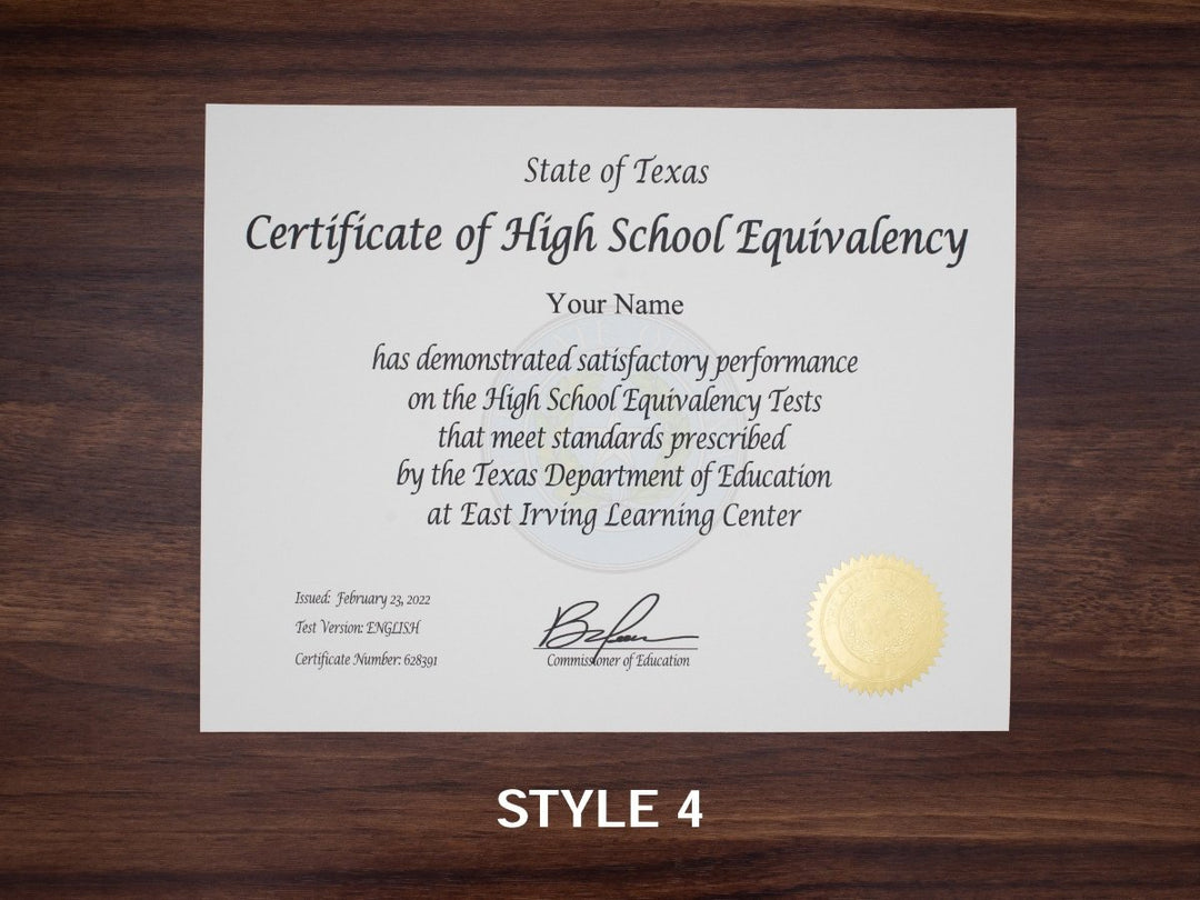 Fake GED alternative legal replacement diploma Style 4