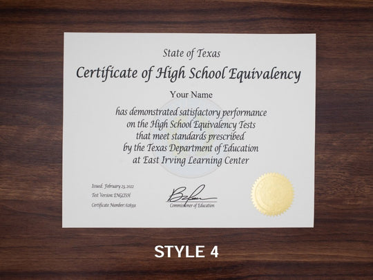 Fake GED alternative legal replacement diploma Style 4