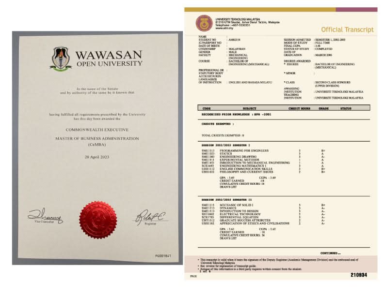Malaysia College/University Match Diploma & Stock Transcript Package ...