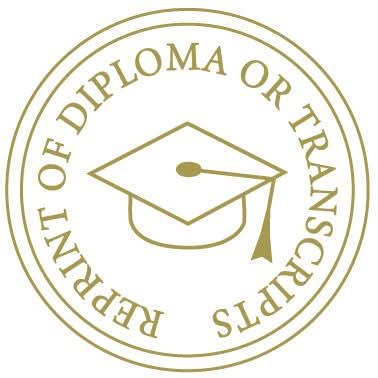 Reprint of lower school diploma or transcripts by Hey Congrats! showing official document with school name and signature details.