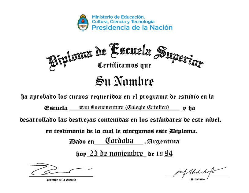 Spanish Secondary Certificate - Hey Congrats!