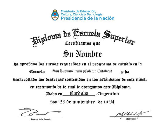 Spanish Secondary Certificate - Hey Congrats!