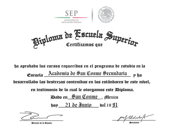 Spanish Secondary Certificate - Hey Congrats!