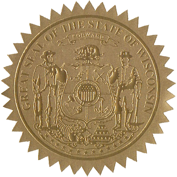 State Seals Metallic Gold - Hey Congrats!