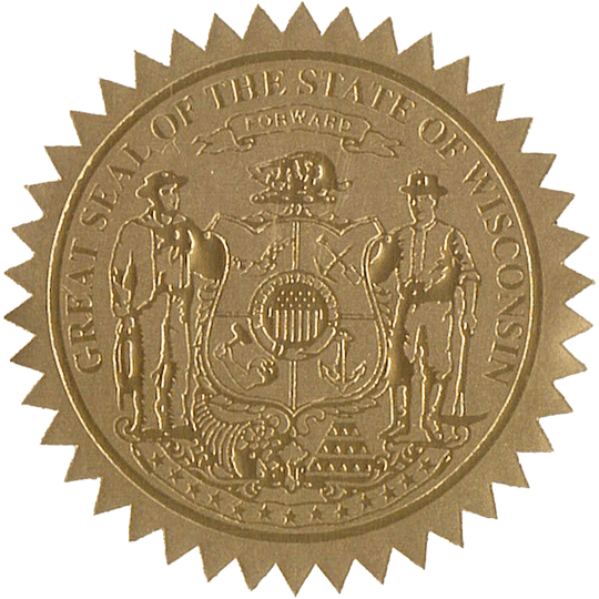 State Seals Metallic Gold - Hey Congrats!