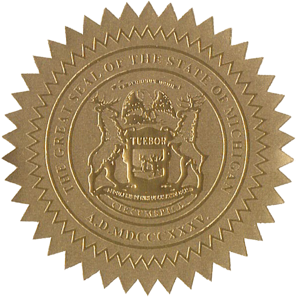 State Seals Metallic Gold - Hey Congrats!