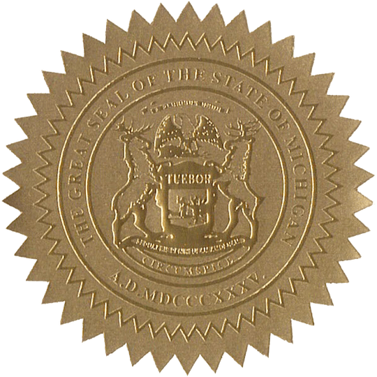 State Seals Metallic Gold - Hey Congrats!