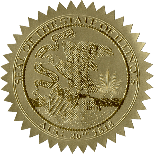 State Seals Metallic Gold - Hey Congrats!