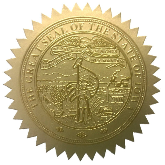 State Seals Metallic Gold - Hey Congrats!