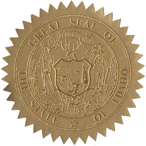 State Seals Metallic Gold - Hey Congrats!