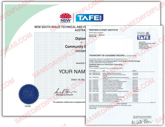 TAFE Certificate III with Transcript Bundle - Australia - Hey Congrats!