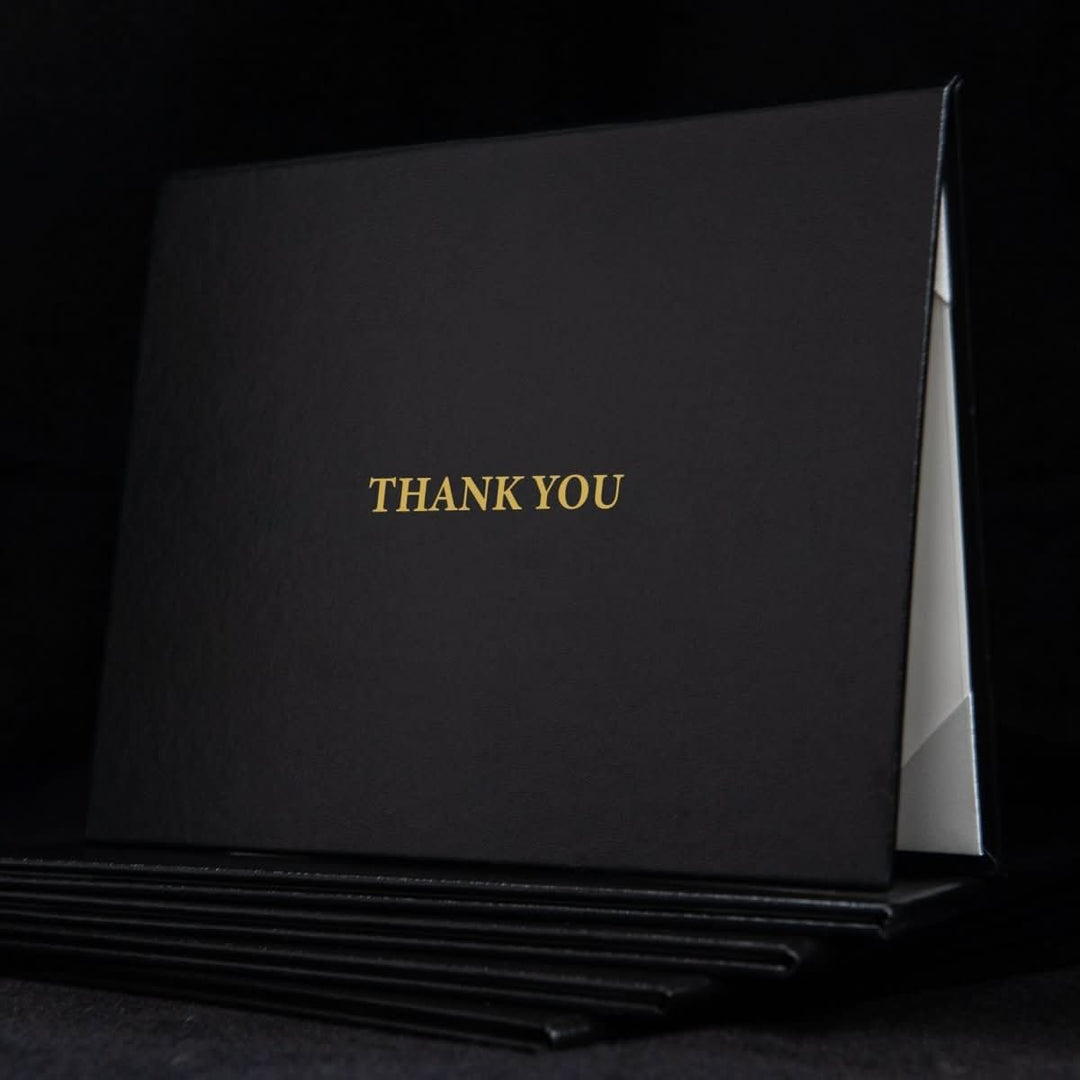 Custom engraved thank you cover by Hey Congrats! with elegant design, perfect for expressing gratitude in a stylish way.