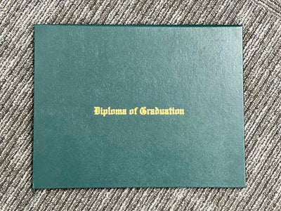 Diploma of Graduation Engraved Cover