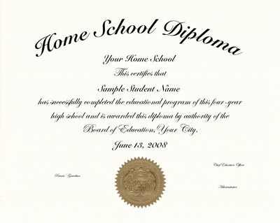 Homeschool Diploma Template for DIY