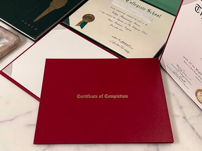 Certificate of Completion Engraved Cover