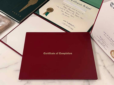 Certificate of Completion Engraved Cover